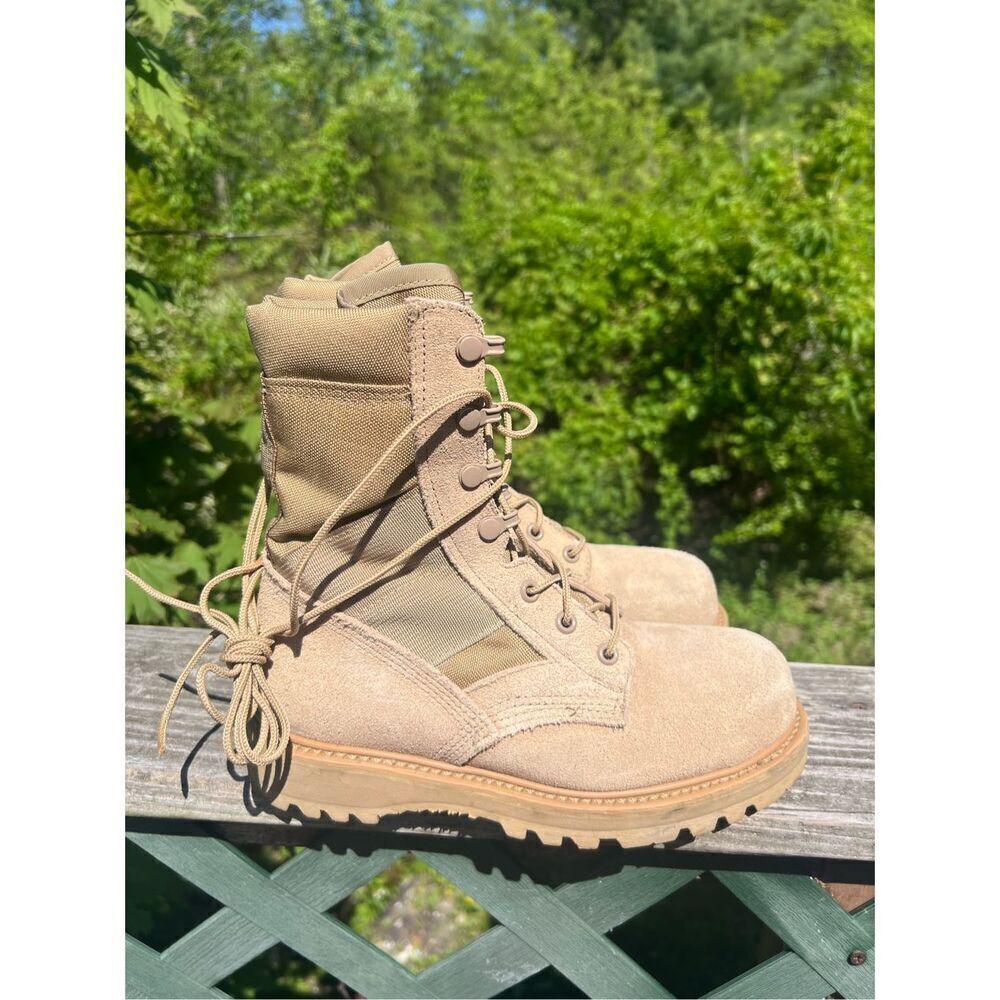 UFCW 8430 Womens Military Army Desert Combat Boots Steel Toe Vibram Sole Sz 5 XW - Picture 2 of 8